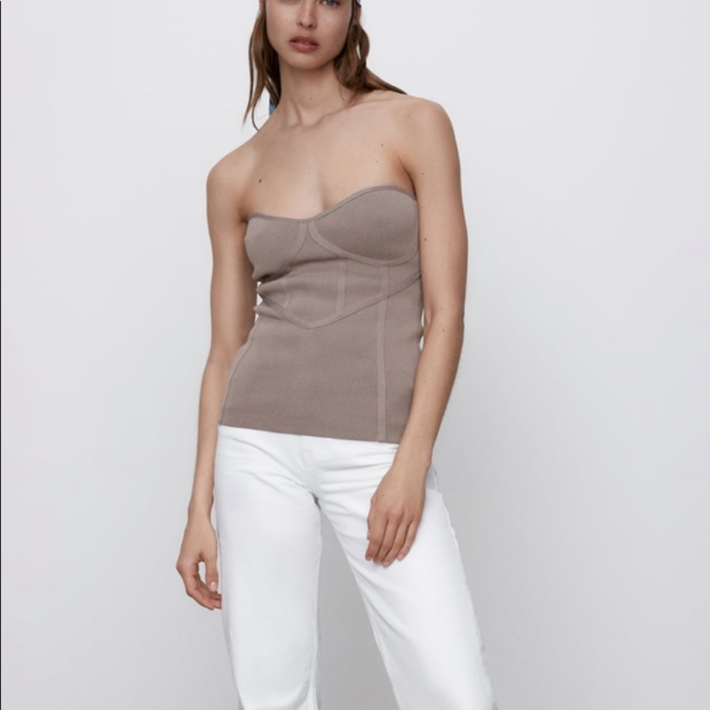 ZARA knit bustier top